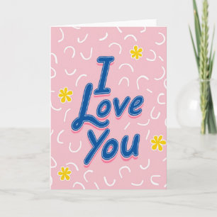 Ich liebe dich, fett gedruckte Schriftzug-Karte Karte