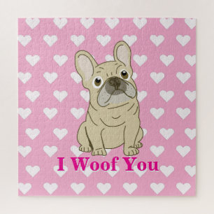 Ich liebe dich - Französische Bulldogge Herzen Puzzle