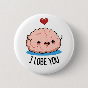 Ich liebe dich Funny Brain Pub Button