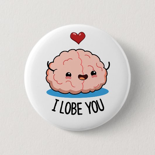 Ich liebe dich Funny Brain Pub Button (Vorderseite)