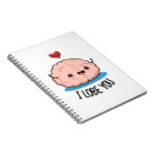 Ich liebe dich Funny Brain Pub Notizblock (Rechte Seite)