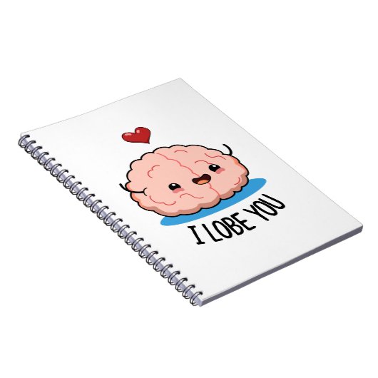 Ich liebe dich Funny Brain Pub Notizblock (Rechte Seite)