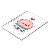 Ich liebe dich Funny Brain Pub Notizblock (Linke Seite)
