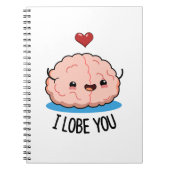 Ich liebe dich Funny Brain Pub Notizblock (Vorderseite)