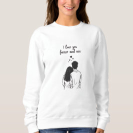 Ich liebe dich für immer Line Art Sweatshirt