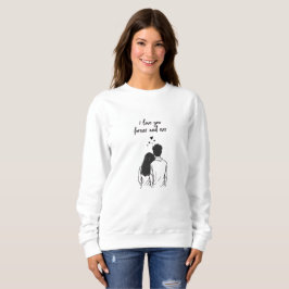 Ich liebe dich für immer Line Art Sweatshirt