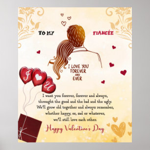 Ich liebe dich für immer und ewig, Happy Valentins Poster