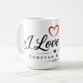 Ich liebe dich für immer und ewig kaffeetasse (Vorderseite Links)