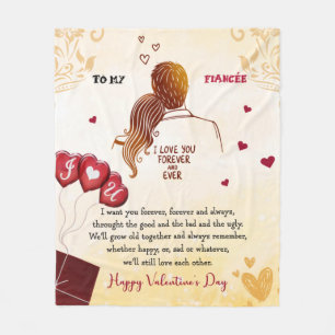 Ich Liebe dich für immer und immer   Happy Valenti Fleecedecke