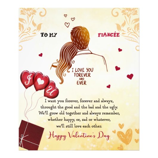 Ich Liebe dich für immer und immer | Happy Valenti Fotodruck (Vorne)