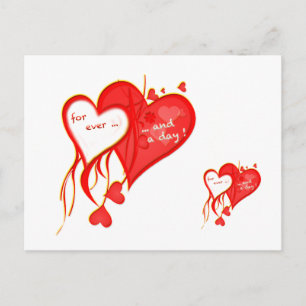 ICH LIEBE DICH FÜR JEDEN UND EINEN TAG HERZ POSTKARTE