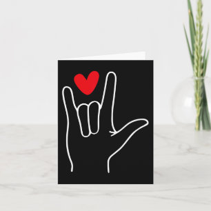 Ich liebe dich Gebärdensprache Süß Glückliches Val Karte