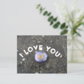 Ich liebe dich gemalter Stein Postkarte (Stehend Vorderseite)