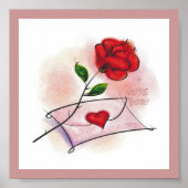 ICH LIEBE DICH! Gerahmte Printwerbung Poster (Vorne)