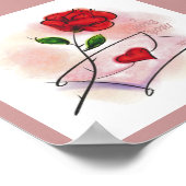 ICH LIEBE DICH! Gerahmte Printwerbung Poster (Ecke)