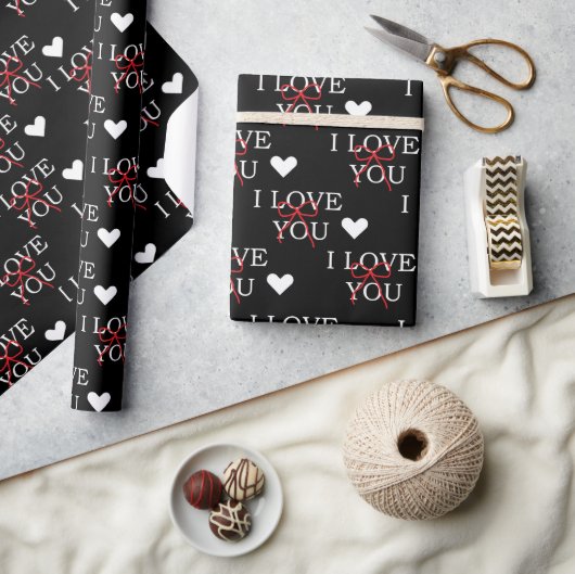 Ich liebe dich geschenkpapier (Kunsthandwerk)