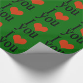 Ich Liebe dich Geschenkpapier (Ecke)
