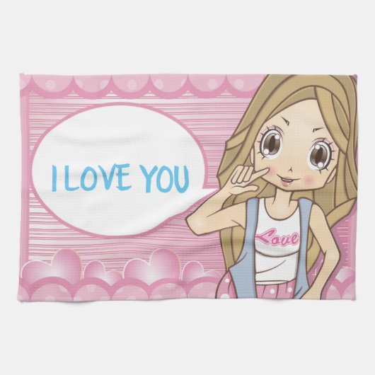 ICH LIEBE DICH GESCHIRRTUCH (Horizontal)