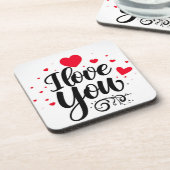 Ich liebe dich  getränkeuntersetzer (Linke Seite)