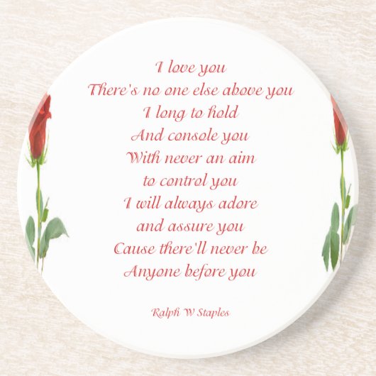 Ich Liebe dich Getränkeuntersetzer (Vorne)