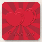 Ich Liebe dich Getränkeuntersetzer (Vorderseite)