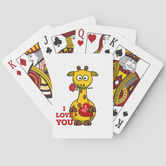 ich liebe dich Giraffe Spielkarten (Rückseite)