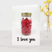 Ich liebe dich Glas der Herzen Karte (Gelbe Blume)