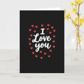 Ich liebe dich glatte rote Herzen Karte (Gelbe Blume)