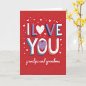 Ich liebe dich Glitter-Textur-Karte Karte (Gelbe Blume)