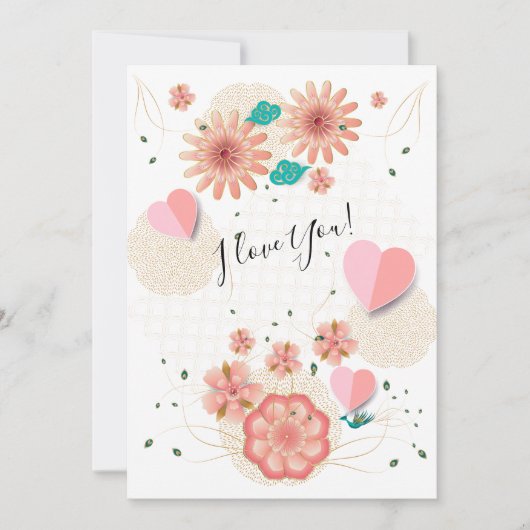 "Ich Liebe dich!" - Glücklicher Valentinstag Liebl Feiertagskarte (Vorderseite)