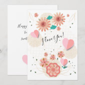 "Ich Liebe dich!" - Glücklicher Valentinstag Liebl Feiertagskarte (Vorne/Hinten)