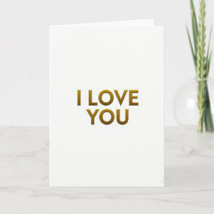 Ich liebe dich Gold Letter Karte