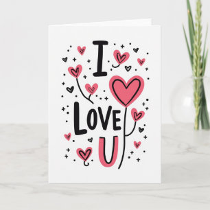 Ich liebe dich Grafik-Karte Karte