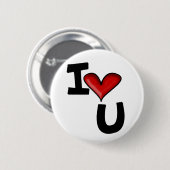 Ich liebe dich Graphic Typography Button (Vorne & Hinten)