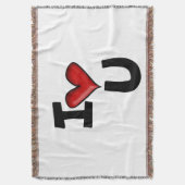 Ich liebe dich Graphic Typography Decke (Vorderseite Vertikal)