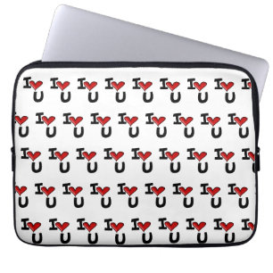 Ich liebe dich Graphic Typography Laptopschutzhülle