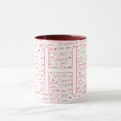 Ich liebe dich H — Personalisierter Anfangsbuchsta Tasse (Zentrum)