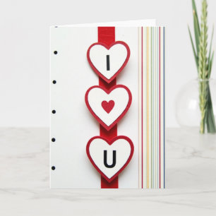Ich liebe dich handmade Liebeskarte Karte