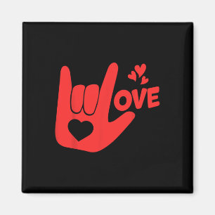 Ich liebe dich Handzeichen Asl Valentinstag Lustig Magnet