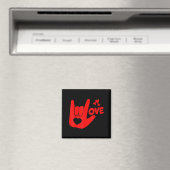 Ich liebe dich Handzeichen Asl Valentinstag Lustig Magnet (In Situ (Geschirrspüler))