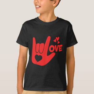 Ich liebe dich Handzeichen Asl Valentinstag Lustig T-Shirt