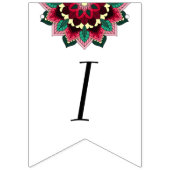 Ich Liebe dich! Heirate mich! Mandala in tiefrosa Wimpelkette (Zweite Fahne)