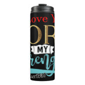 Ich liebe dich Herr meine Stärke Thermosbecher (Vorderseite)