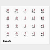 Ich liebe Dich Herz-Aufkleber (Blatt)