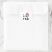 Ich liebe Dich Herz-Aufkleber (Tasche)
