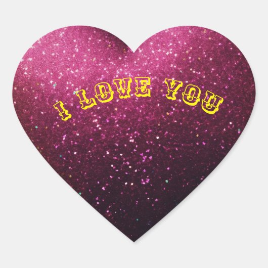 Ich Liebe dich Herz-Aufkleber (Vorderseite)