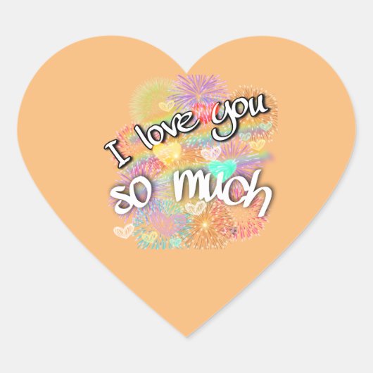 Ich Liebe dich Herz-Aufkleber (Vorderseite)