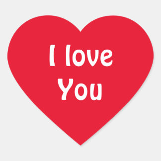 Ich Liebe dich Herz-Aufkleber