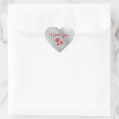Ich liebe Dich Herz-Aufkleber (Tasche)
