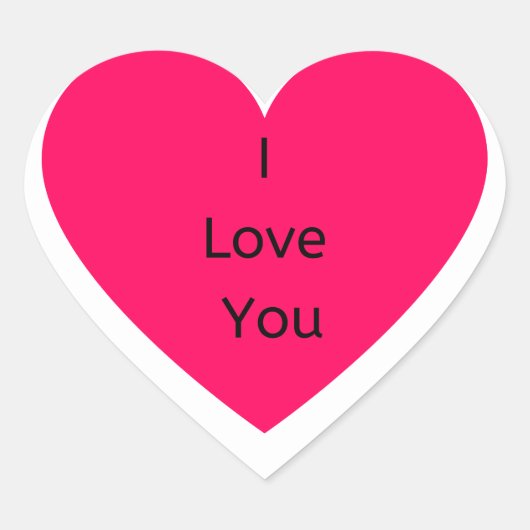 Ich Liebe dich Herz-Aufkleber (Vorderseite)